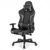 Reclining Swive Massage Gaming Chair-Gray - Color: Gray