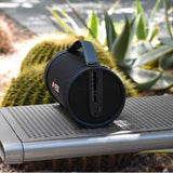 Axess Black Portable Bluetooth IndoorOutdoor 2.1 HiFi Cylinder Loud Speaker with BuiltIn 4 Inch Sub